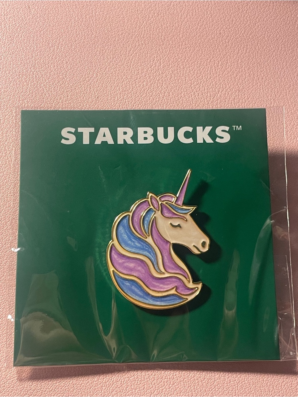Starbucks Unicorn Enamel Pin - Pink and Blue